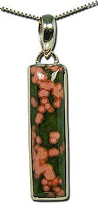 Silver Pendant set with the gemstone Madagascar Ocean Jasper