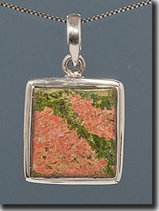 Unakite Silver Pendant