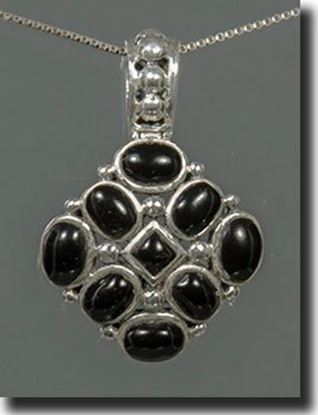 Black Onyx Sterling Pendant