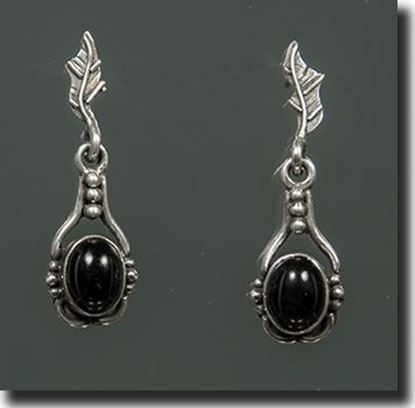 Black Onyx Sterling Earrings