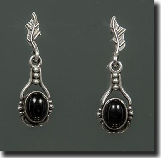 Black Onyx Sterling Earrings