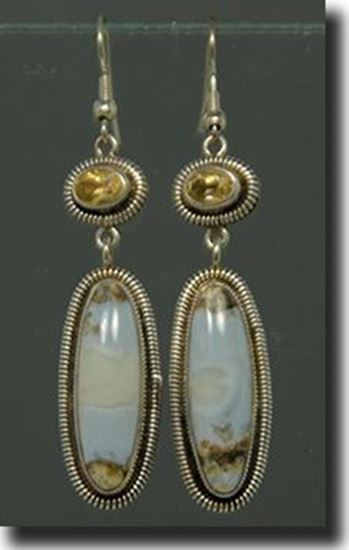 Arizona Blue Opal Silver Earrings