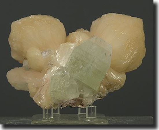 Zeolite Verities Fluorapophyllite & Stilbite mineral Specimen