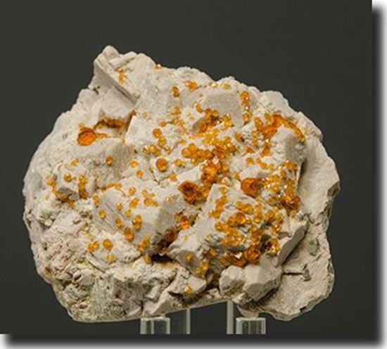 Spessartite Garnet on Feldspar from China