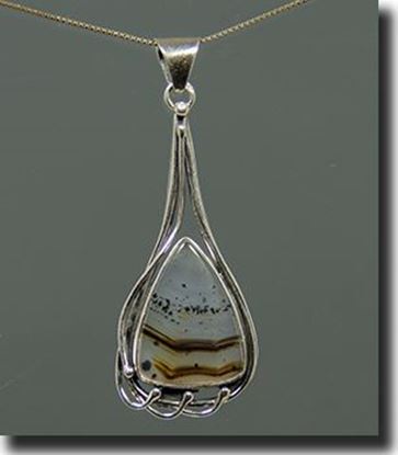 Montana Moss Agate Silver Pendant