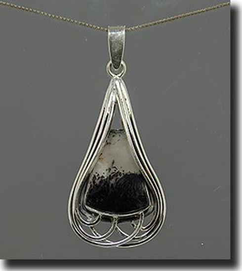 Montana Moss Agate Silver Pendant