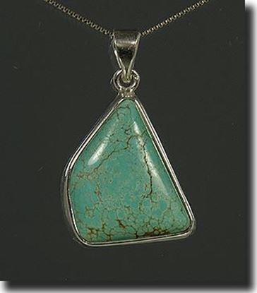 Matrix Turquoise Silver Pendant