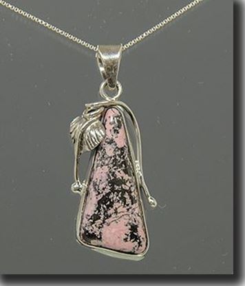 Rhodonite Silver Pendant